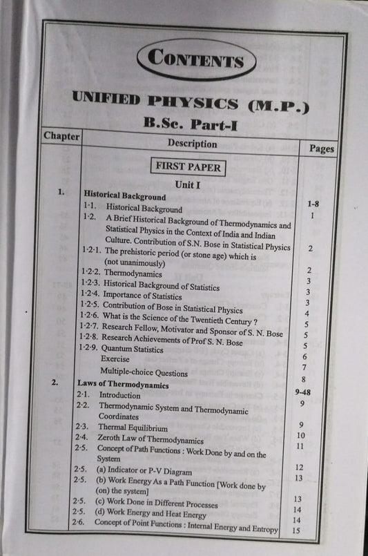 Navbodh B.Sc. Unified Physics Major – Part 1 [English Medium]