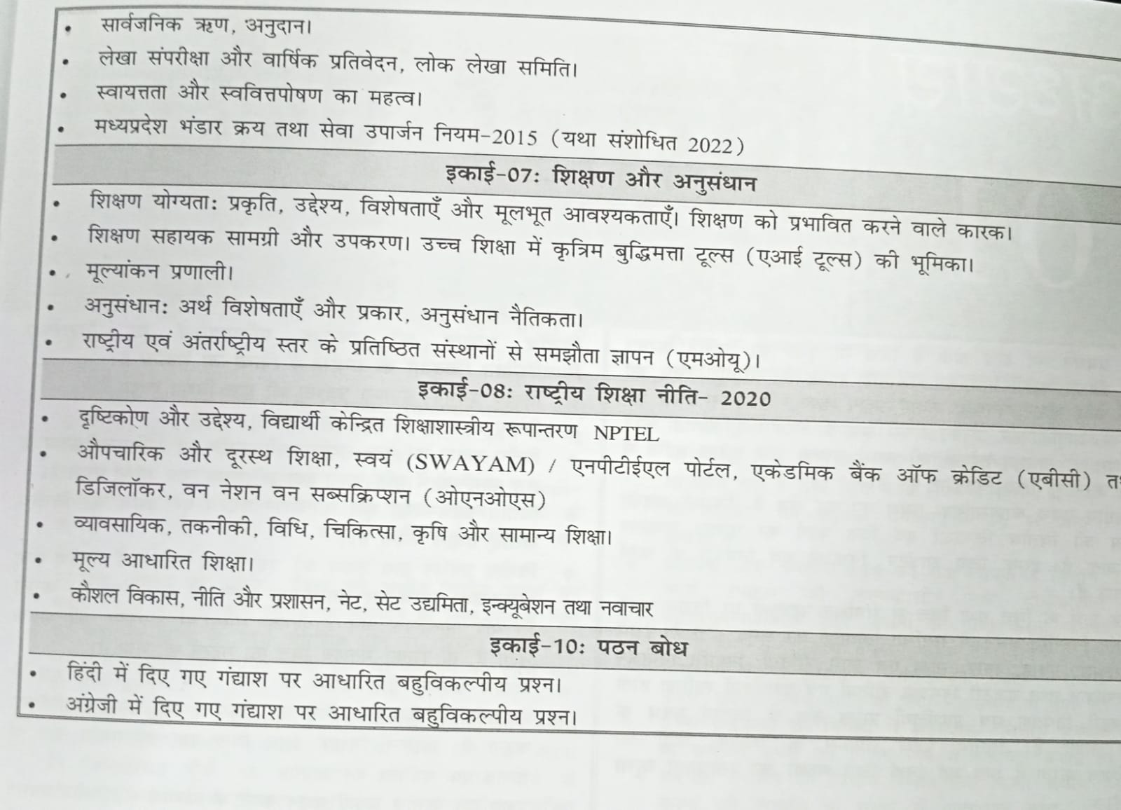 Nirman MPPSC Sahayak Kulsachiv Unit 2, 6, 7, 8, 10 part-2 (Hindi Medium)
