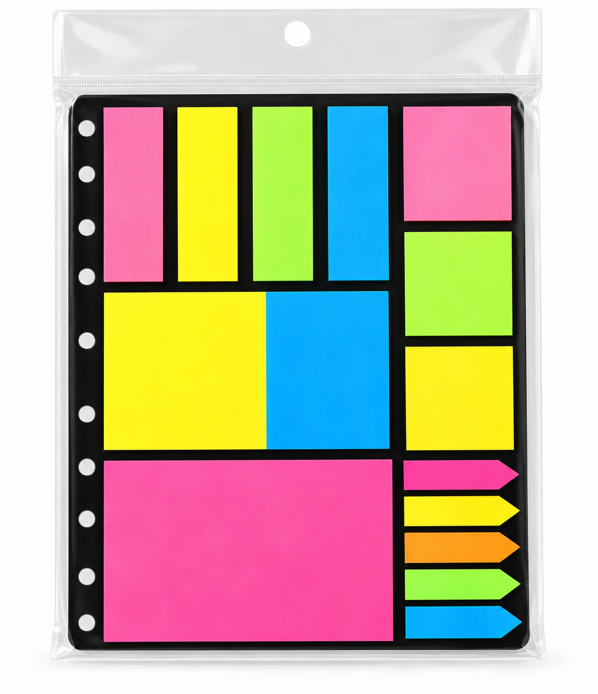 Sticky Notes Combo Set – 375 Notes | Multicolor Self-Adhesive Memo Pads, Page Markers & Index Tabs