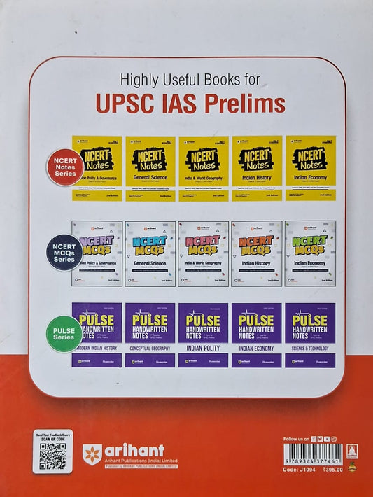 Arihant 12 Years UPSC-CSE IAS Prelims – Topicwise Solved Papers 2013‑2024 | English Medium