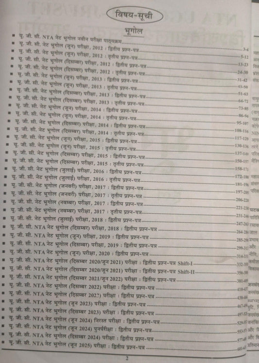 Youth NTA UGC-NET/JRF Bhugol Solved Paper