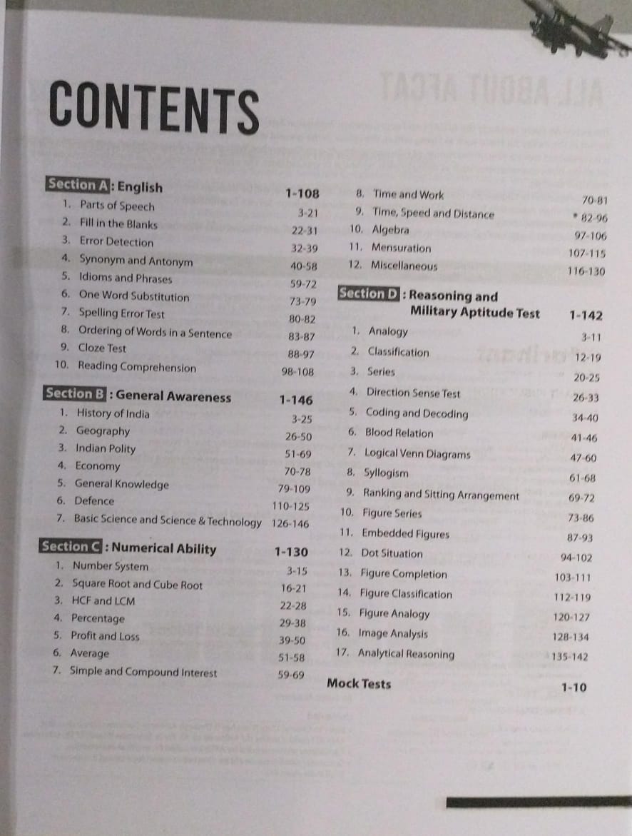 Arihant Publication – Guide to AFCAT for Flying, Technical and Ground Duty Branches [English]
