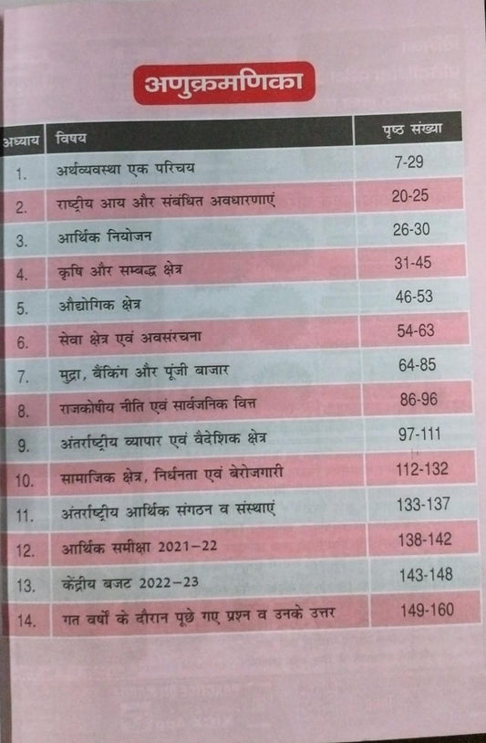 Kiran Publication NCERT Arthashastra (Class 6th to 12th) Saar Sangrah [Hindi]