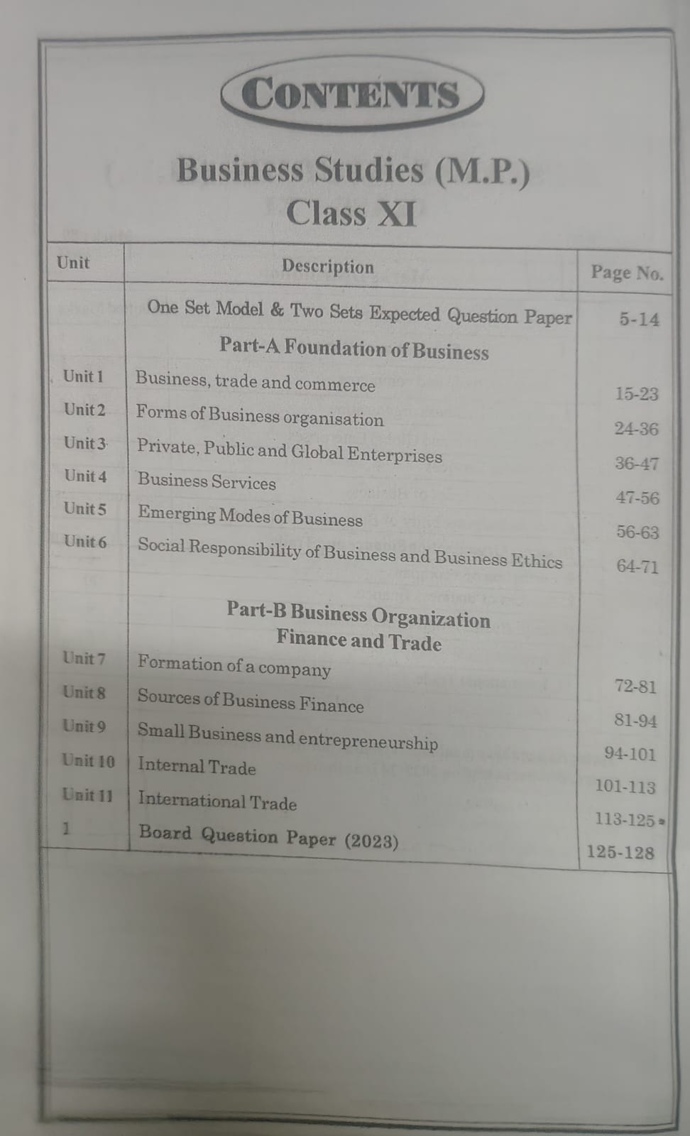 Navbodh Pariksha Bodh Business Studies Class 11 (English Medium)