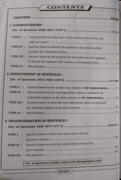 Kiran SSC English Language Chapterwise Solved Paper