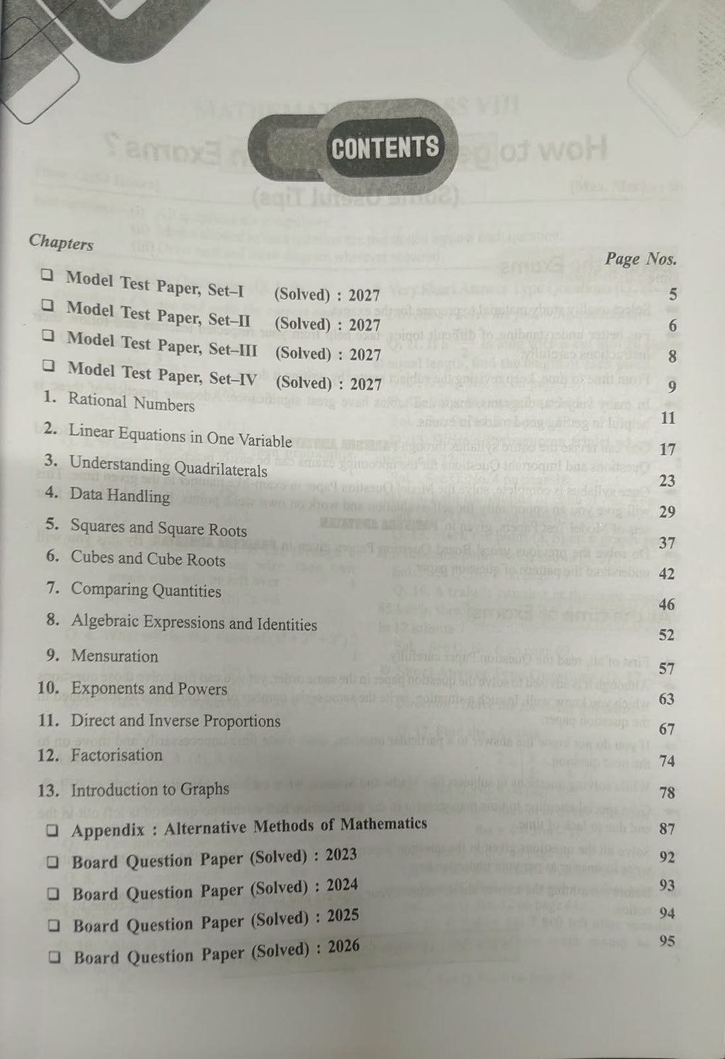 Pariksha Adhyayan 2027 Mathematics for Class 8 (English Medium)