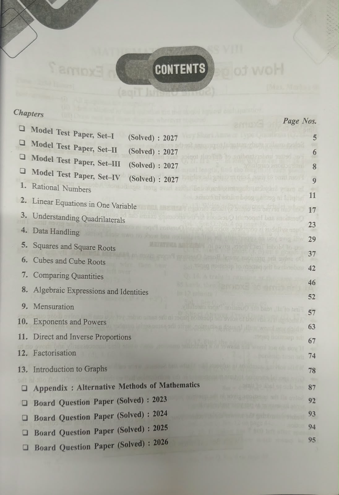 Pariksha Adhyayan 2027 Mathematics for Class 8 (English Medium)