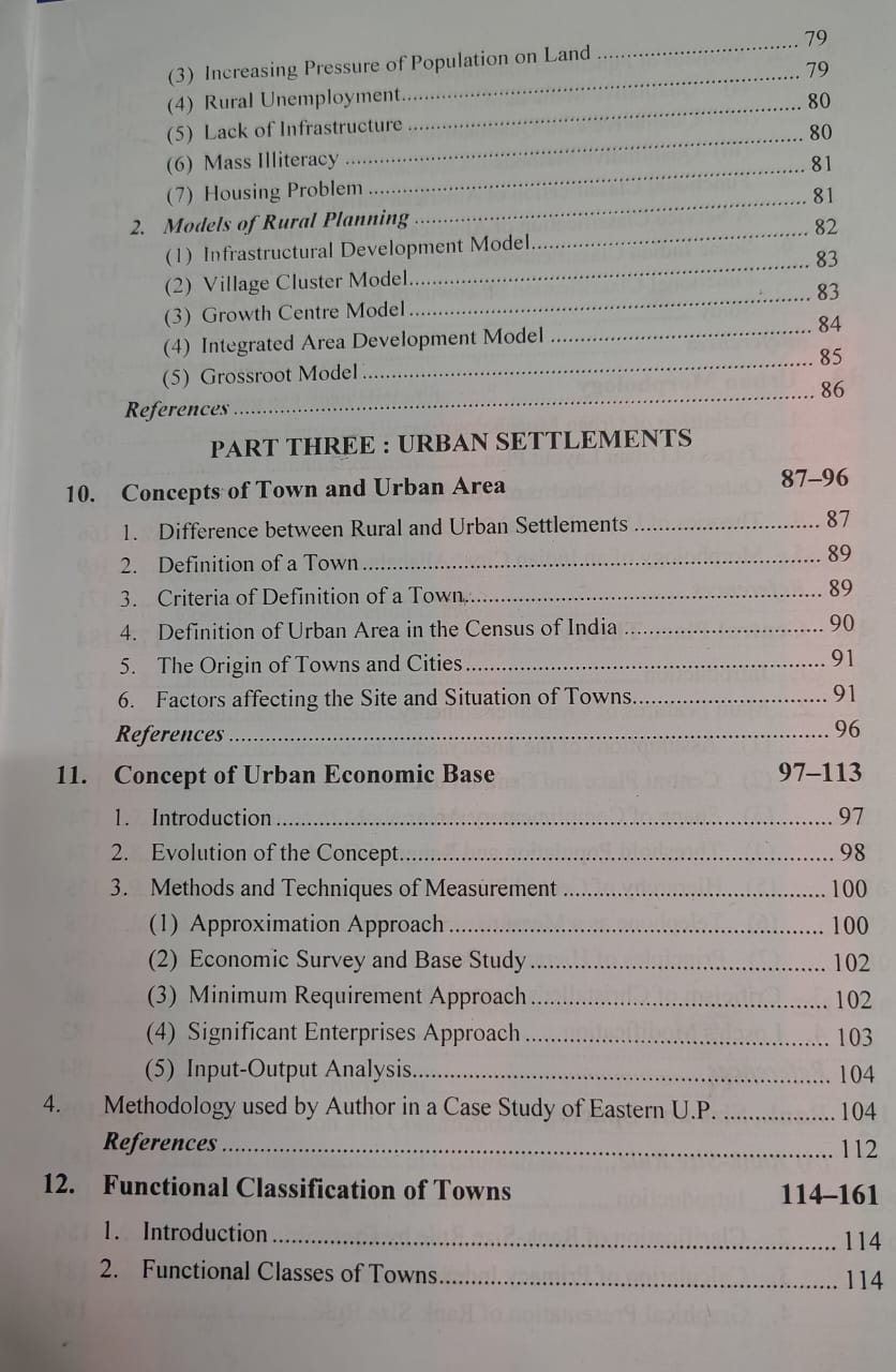 Sharda Pustak Bhawan Settlement Geography By Dr. S.D. Maurya (English Medium)