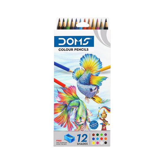DOMS Colour Pencils 12 Shades | Smooth & Vibrant Colour Pencils
