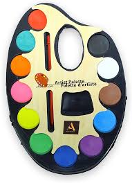 JC 12 Colors Artistic Palette (Large) – Compact Colour Mixing Palette