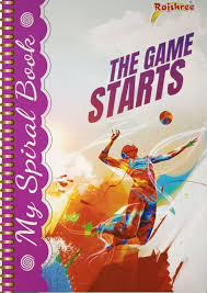 Rajshree Spiral Notebook 300 Pages A4 Size | Single Line Ruled | Cover May Vary