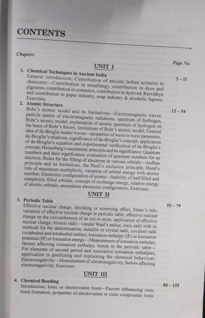 Shivalal Agrawal Unified Chemistry – B.Sc. 1st Year [English]