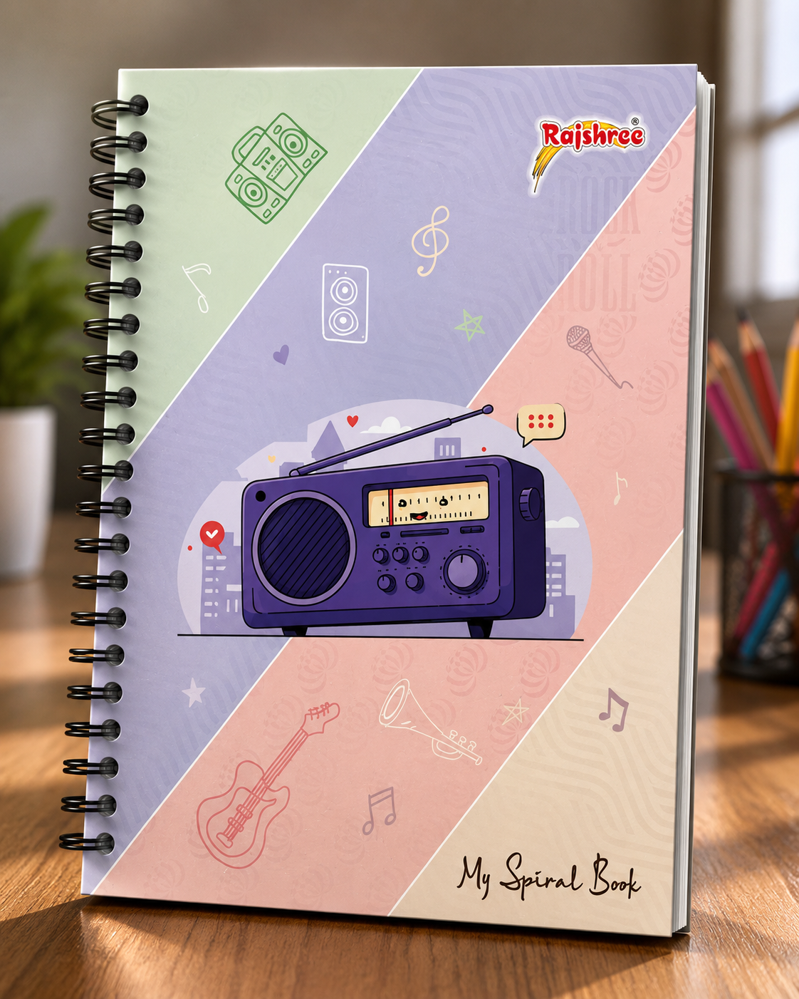 Rajshree Spiral Notebook A4 Size – 200 Pages (Ruled)
