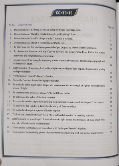 Shivalal Practical Physics B.Sc. 3rd Year Paper-1 Group A [English]