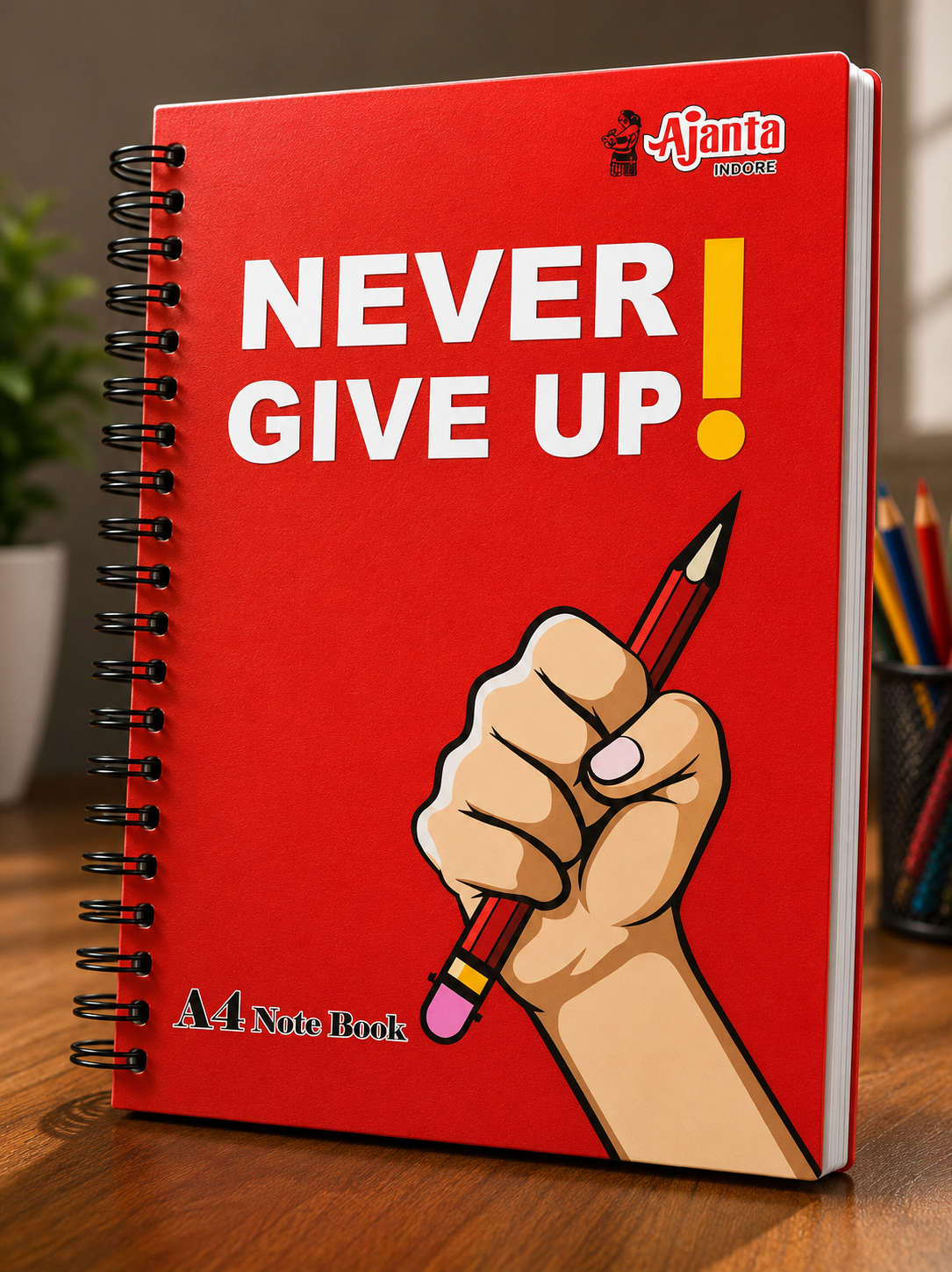 Ajanta Spiral Notebook (A4Size, 300 Pages) Plane UnRuled
