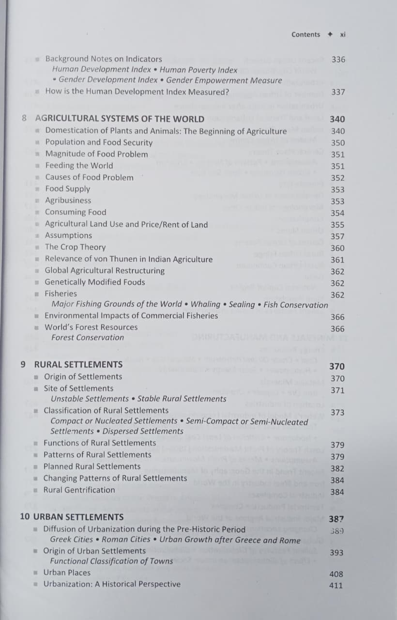 Rawat publication Human Geography 6th Edition By Majid Husain (English Medium)