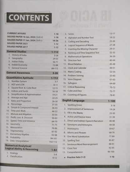 Arihant IB ACIO Grade-II/Executive Recruitment Exam 2025 Study Guide [English]