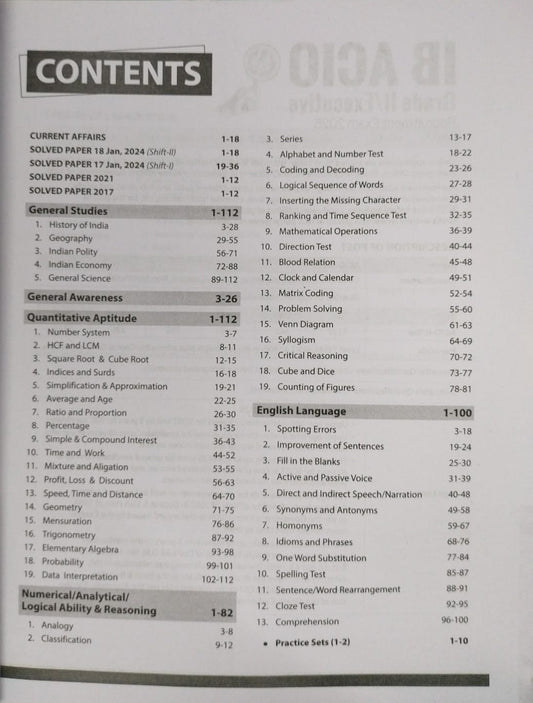 Arihant IB ACIO Grade-II/Executive Recruitment Exam 2025 Study Guide [English]