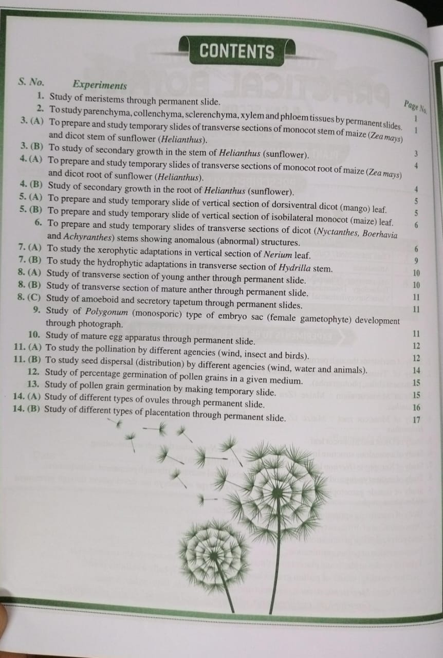 Shivalal Practical Botany B.Sc. 2nd Year Paper 1 [English]