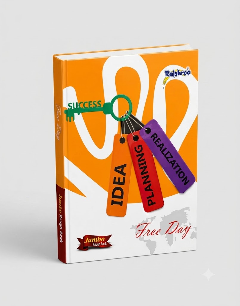 Rajshree Jumbo Rough Notebook – 204 Pages (Plain)
