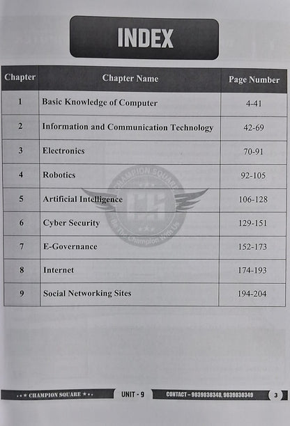 Champion Square MPPSC Prelims Unit–9 Information & Communication Technology by Kajal Nema, Shiv Patidar, Sourabh Patel | English Medium