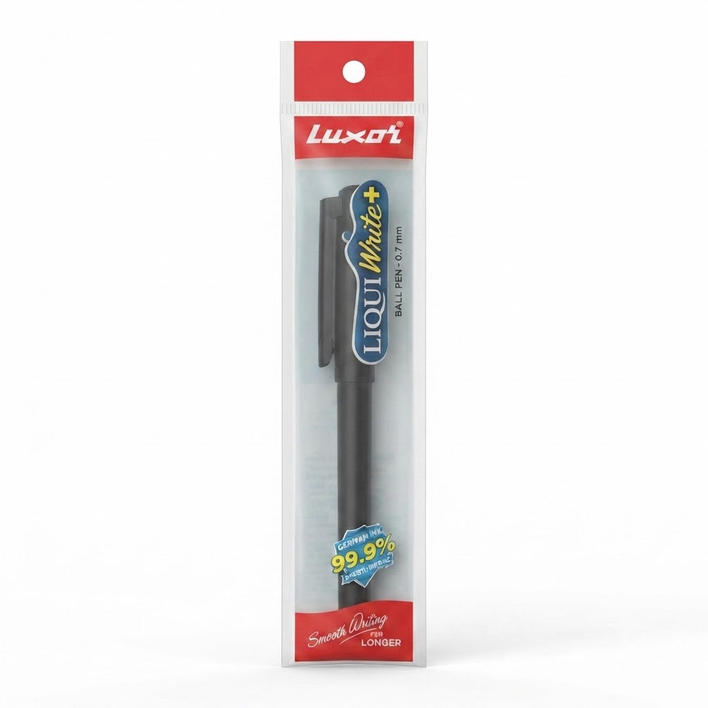 Luxor Liquiwrite Ball Pen – Black Ink Smooth Writing Pen