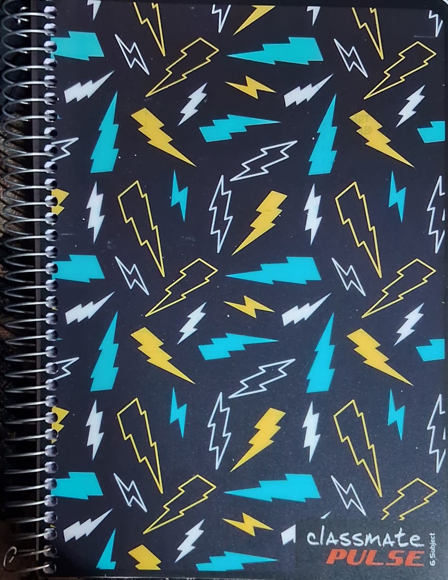 Classmate Pulse 6-Subject Spiral Notebook – 506 Pages, Ruled, Premium Spiral Bound