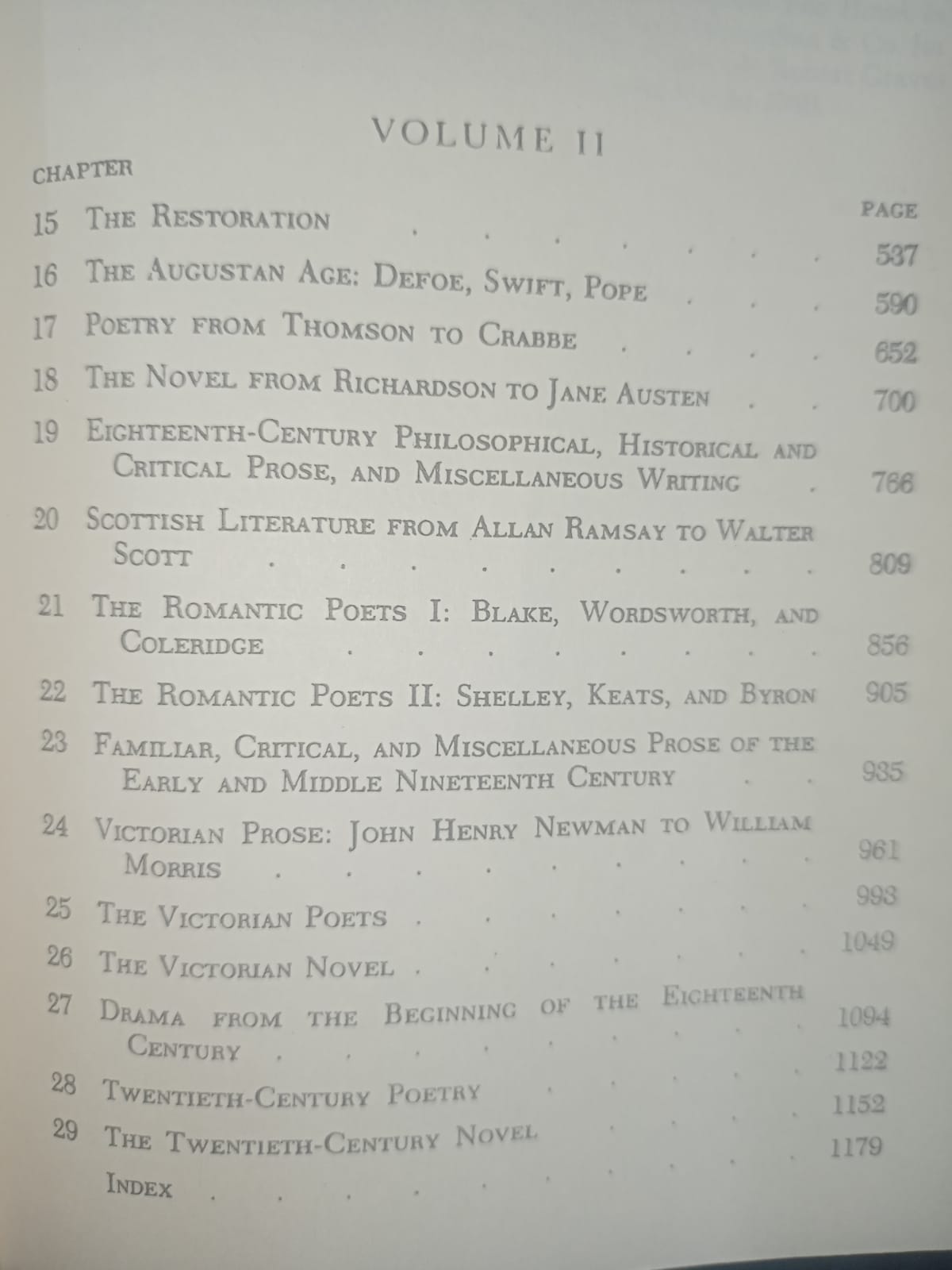 A Critical History of English Literature, Volume II by David Daiches