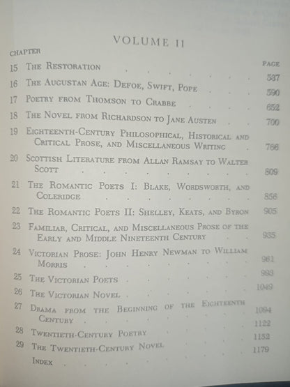 A Critical History of English Literature, Volume II by David Daiches