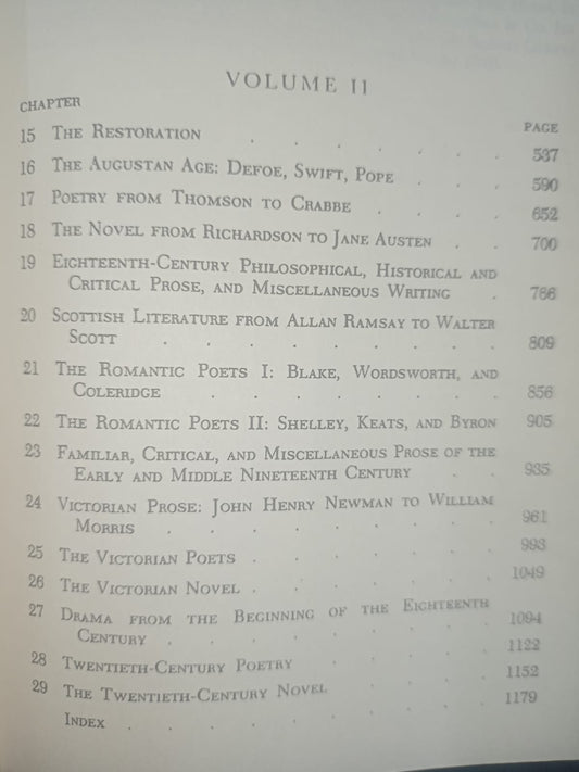 A Critical History of English Literature, Volume II by David Daiches
