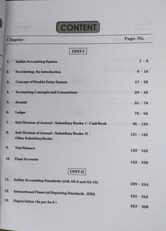 Yashraj – Financial Accounting (B.Com 1st Year) [English Medium]