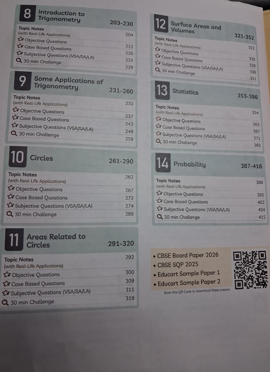 Educart CBSE Class 10th Mathematics Question Bank 2026–27 Editon (English Medium)