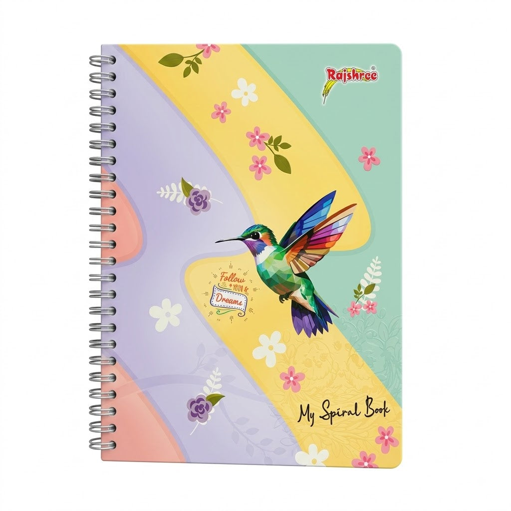 Rajshree A4 Spiral Notebook Premium Quality (400 Pages, Ruled )