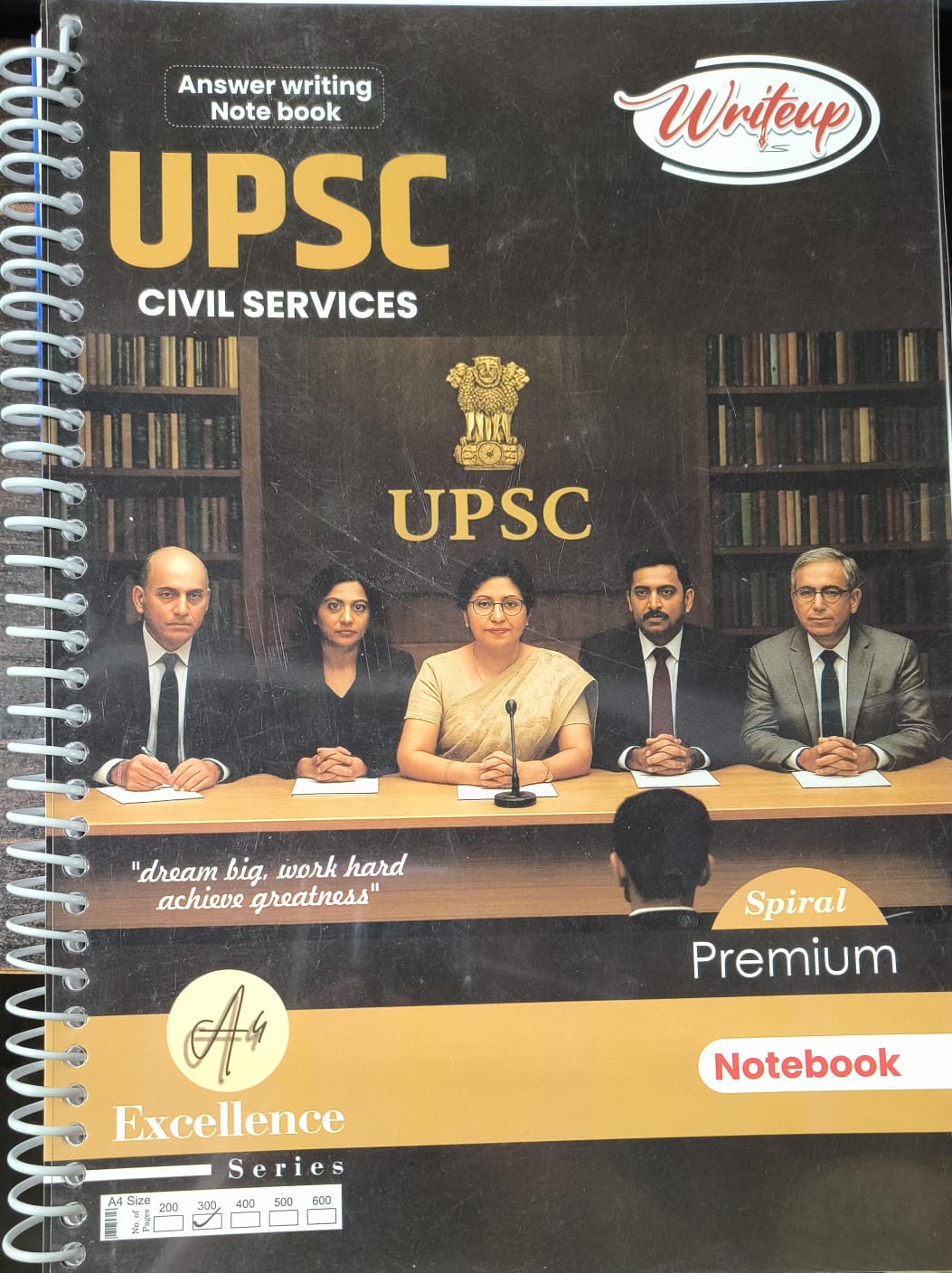 UPSC Civil Services Notebook – 300 Pages [UNRULED]
