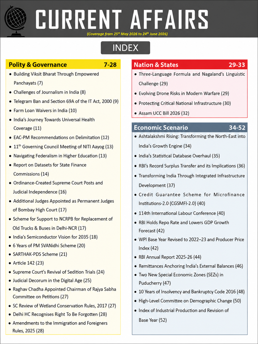 Drishti Current Affairs Today Auguest 2026 English Monthly Magazine Polity Special (English Medium)
