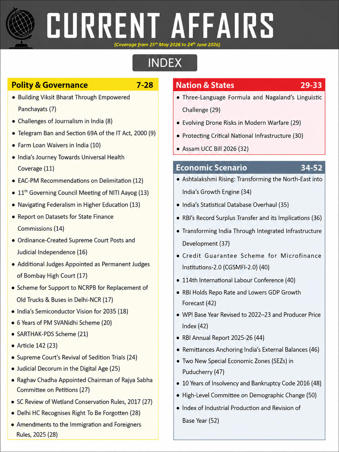 Drishti Current Affairs Today Auguest 2026 English Monthly Magazine Polity Special (English Medium)