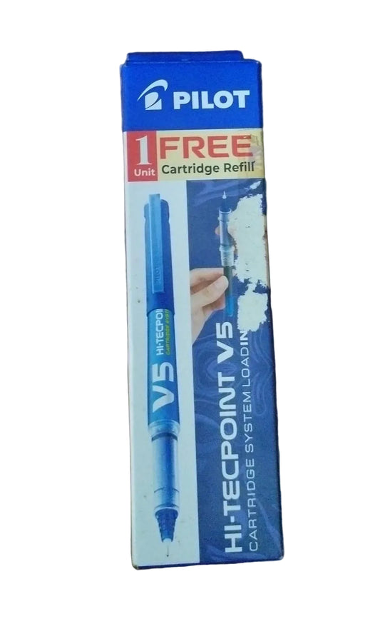 Pilot Hi-Tecpoint V5 Cartridge Loading Pen Blue – Smooth & Precise Writing Pen