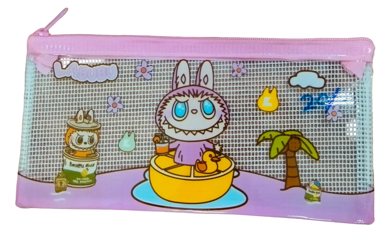 Cartoon Clear PVC Zipper Pen Bag – Transparent Plastic Pencil Case
