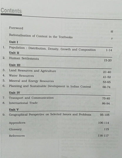 NCERT (textbook in Geogrphy )India  People and Economy Class-12th (English Medium)