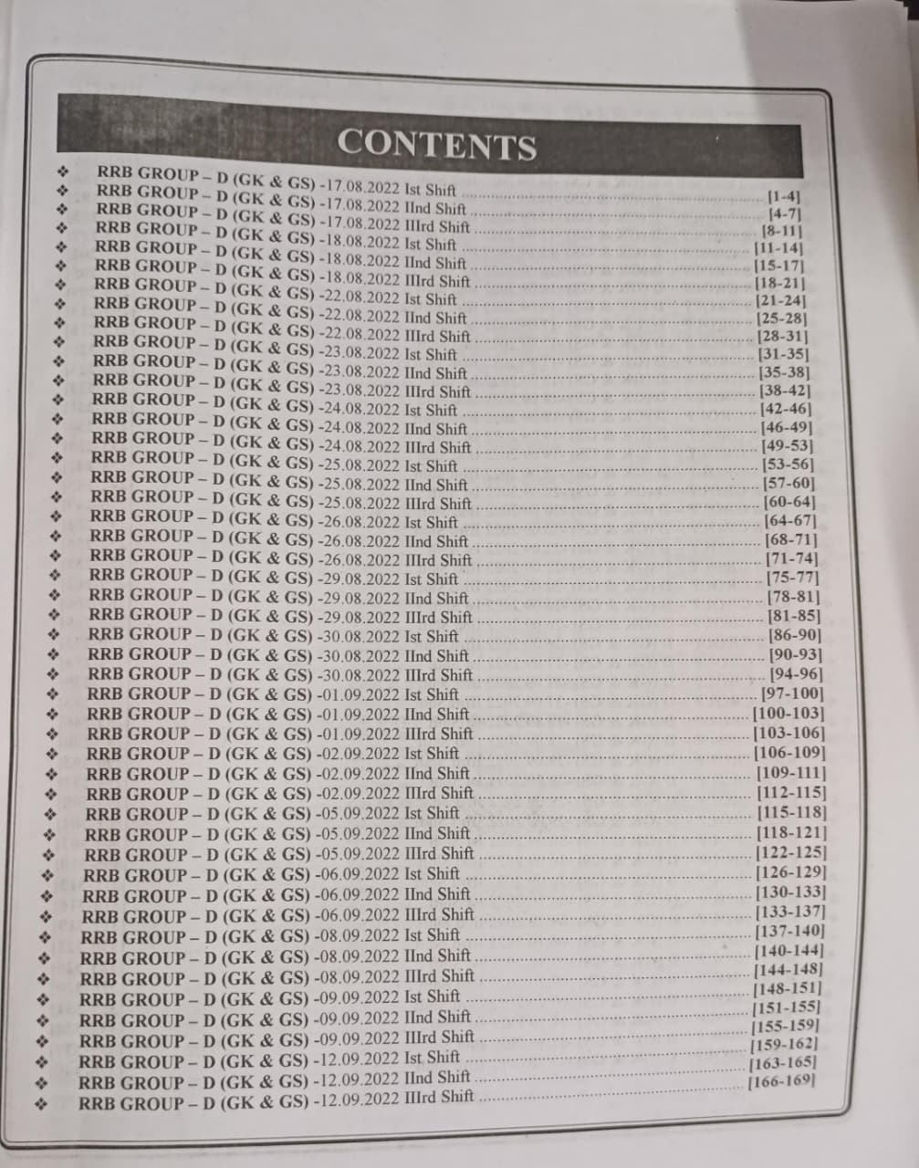 Railway Group D Original Solved Papers – Science + General Knowledge | 99 Sets