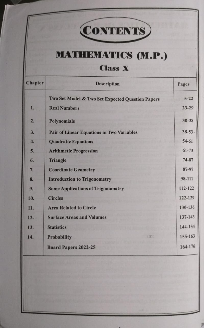 Navbodh Prakashan Class 10 Mathematics 2026 [English]