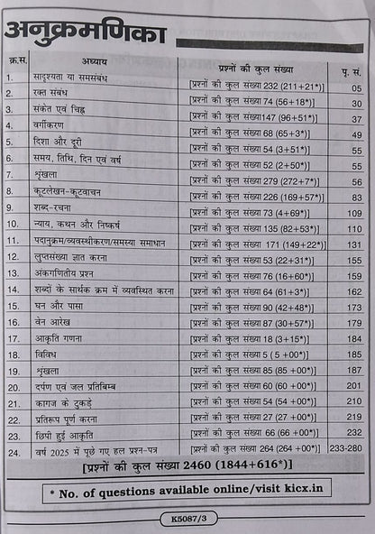 Kiran - SSC Constable GD Reasoning (Tarkshakti) Chapterwise Solved Papers (2450+ Objective Questions) Hindi Medium