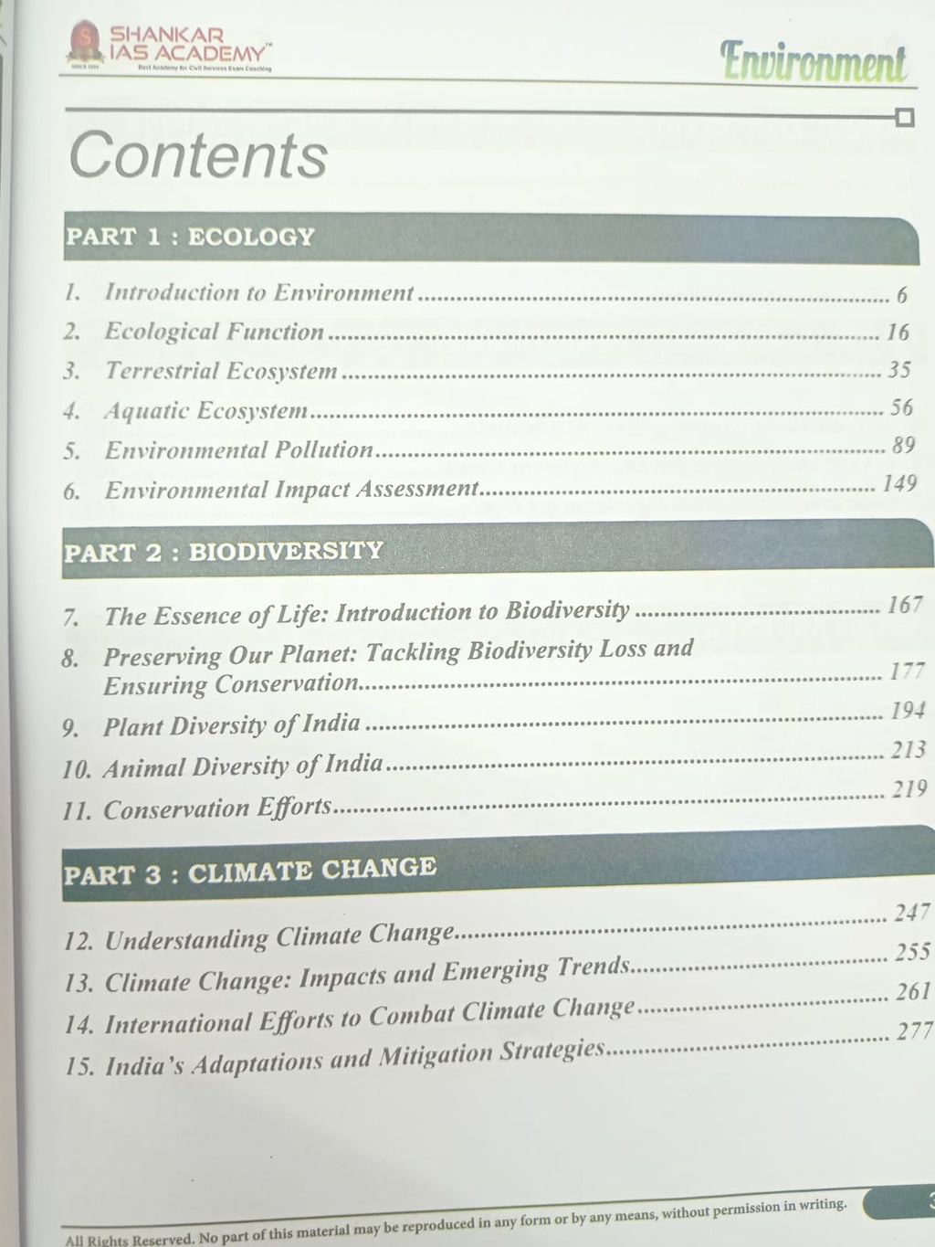 Shankar IAS Academy Environment Book (11th Edition) Latest Edition 2025-26 | English Medium
