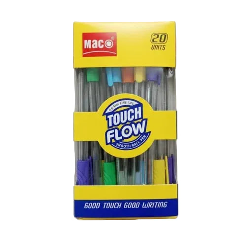 Maco Touch Flow 0.6 mm Fine Tip Ball Pen – Pack of 20 Pens