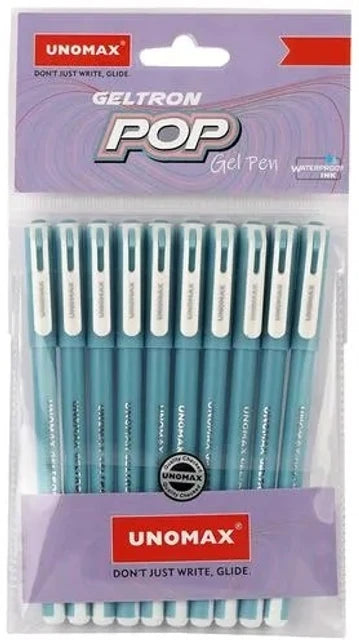 Unomax Geltron Pop Gel Pen – Pack of 10 Pieces, Smooth Gel Ink Pens