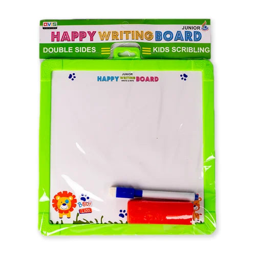 Writing Board Double Sided Black & White – Reusable Learning & Drawing Board