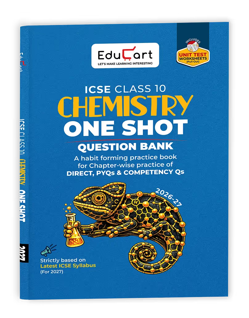 Educart ICSE Class 10 Chemistry One Shot Question Bank 2026-27 By Educart Experts (English Medium)