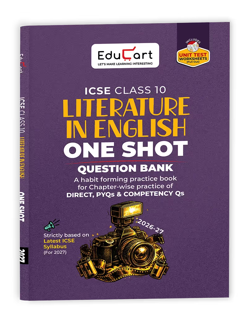 EduCart ICSE Class 10 Literature in English One Shot Question Bank 2026-27 (English Medium)