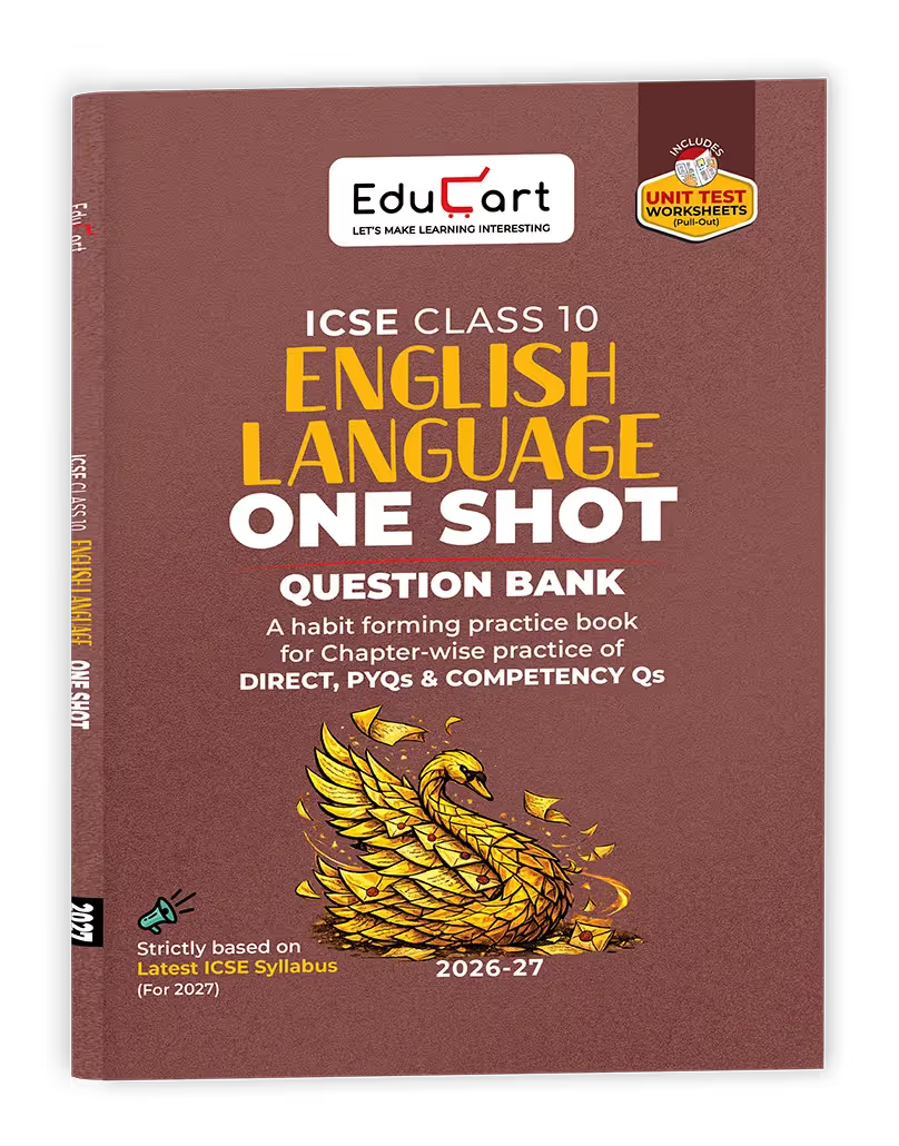 EduCart ICSE Class 10 English Language One Shot Question Bank 2026-27 (English Medium)