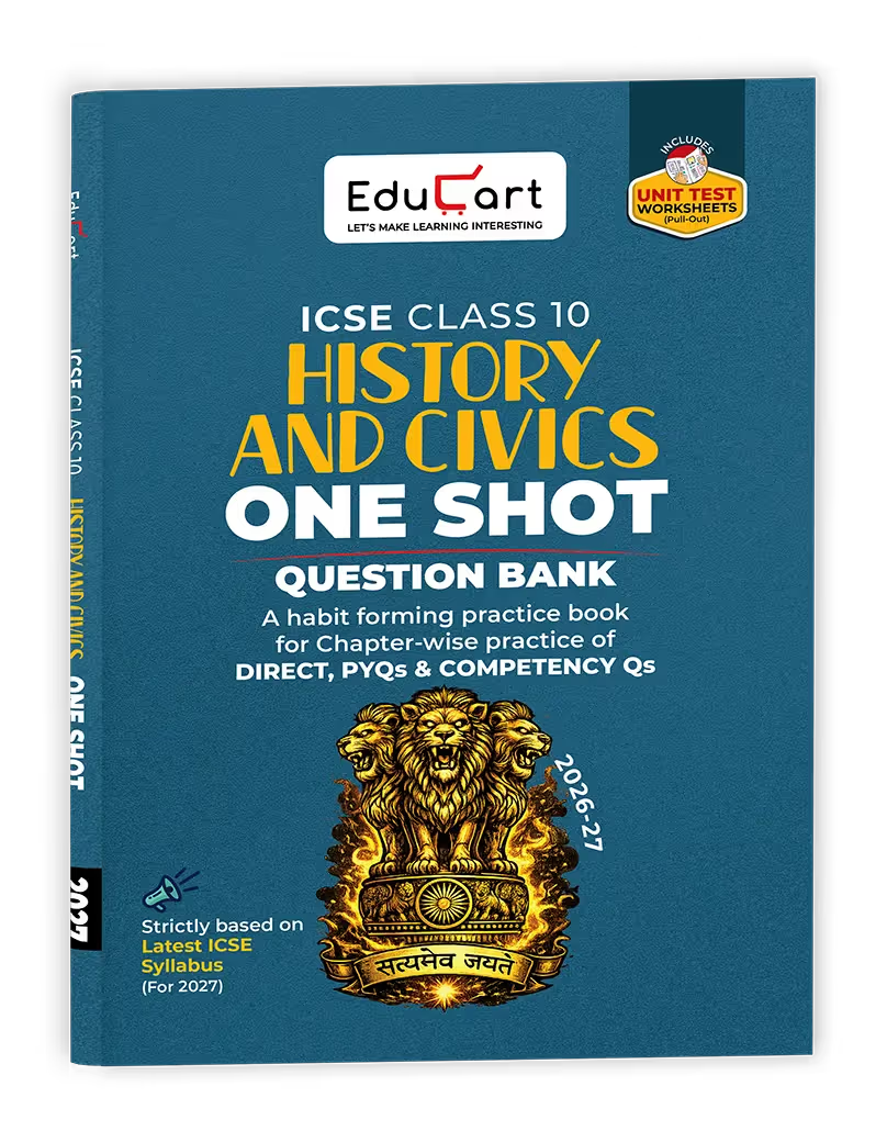 EduCart ICSE Class 10 History and Civics One Shot Question Bank 2026-27 (English Medium)